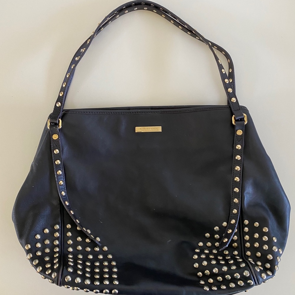 Burberry Studded Brown Leather Tote Bag